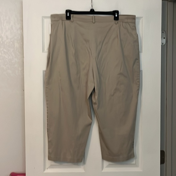 WOMEN’S PLUS SIZE STRETCH ELASTIC WAIST CAPRI PANTS : SIZE 20W - Picture 2 of 2